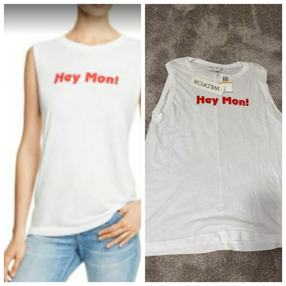Wildfox Graphic Tee Hey Mom - Picture 2 of 7